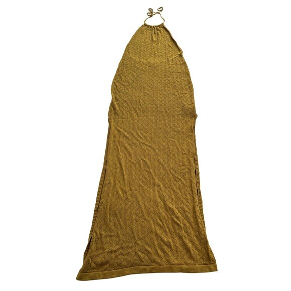 8 Birdies Maxi Knit Dress in Gold - Picture 1 of 5